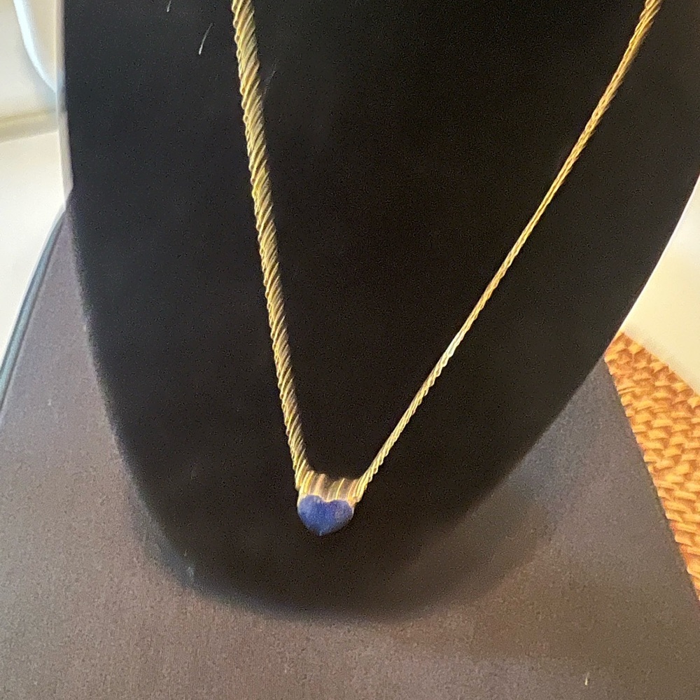 Blue Lapis Heart Necklace - Picture 7 of 7